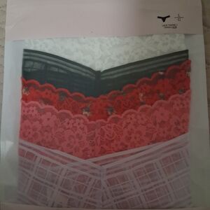 Victoria's Secret Lace Panties Set - Black, Red, Pink, White